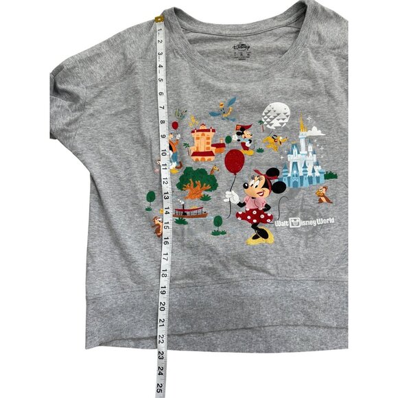 Disney World Long-Sleeve Top Lightweight Sweatshirt Minnie Mouse Women Size L - Picture 5 of 8